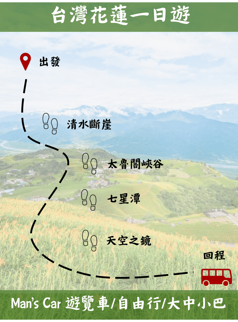 機場接送
遊覽車包車
觀光旅遊
商務接洽
中小巴士
秘境旅遊
登山接駁
客製化行程
包車旅遊
台灣
旅遊
私人
花蓮
清水斷崖
太魯閣峽谷
七星潭
